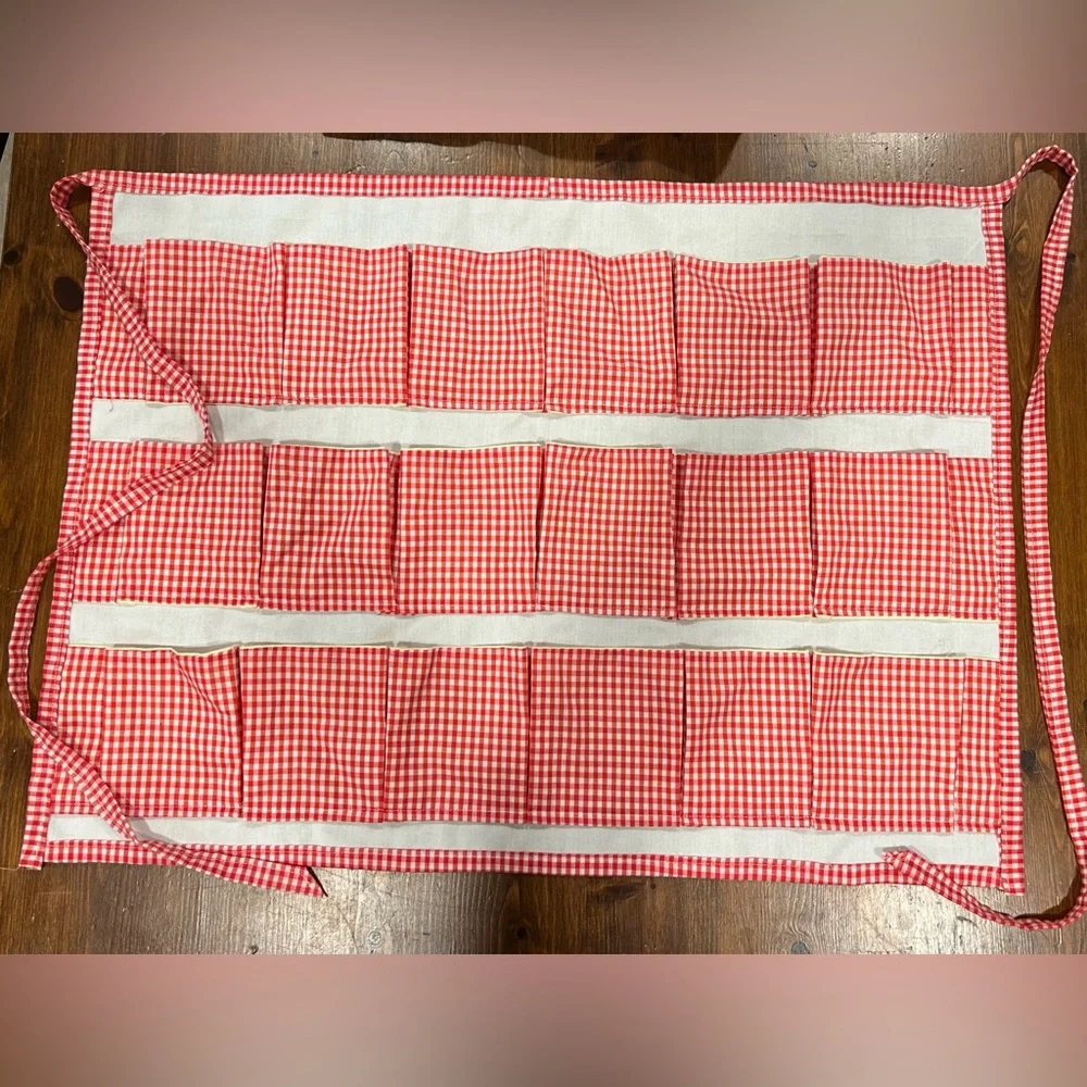 Red Gingham Egg Apron
